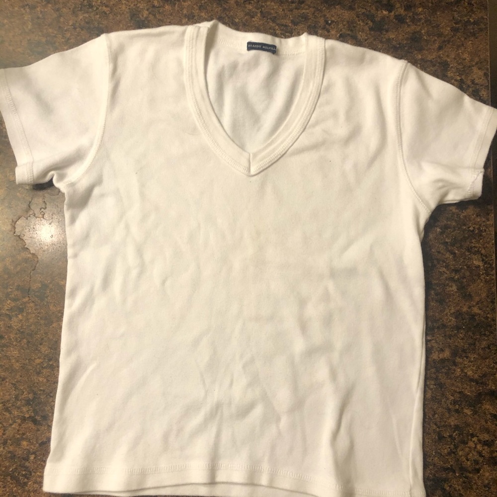 Brandy Melville white v neck